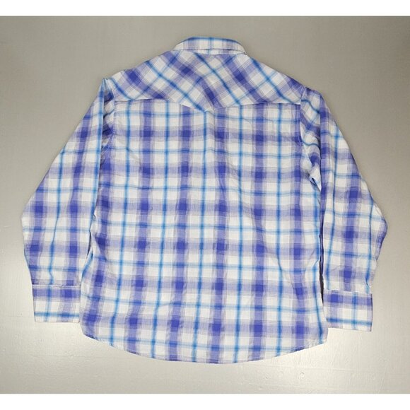 Wrangler Western Pearl Snap Shirts Mens XL. Vintage Window Pane Plaid (CA55394) - Picture 6 of 6